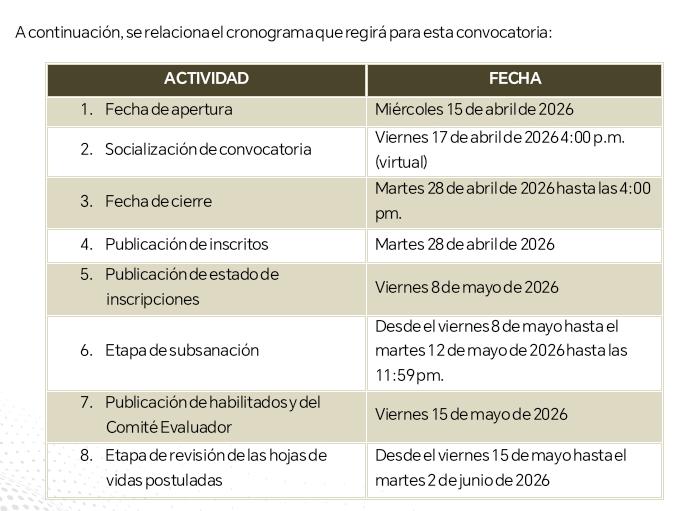 Cronograma banco de jurados